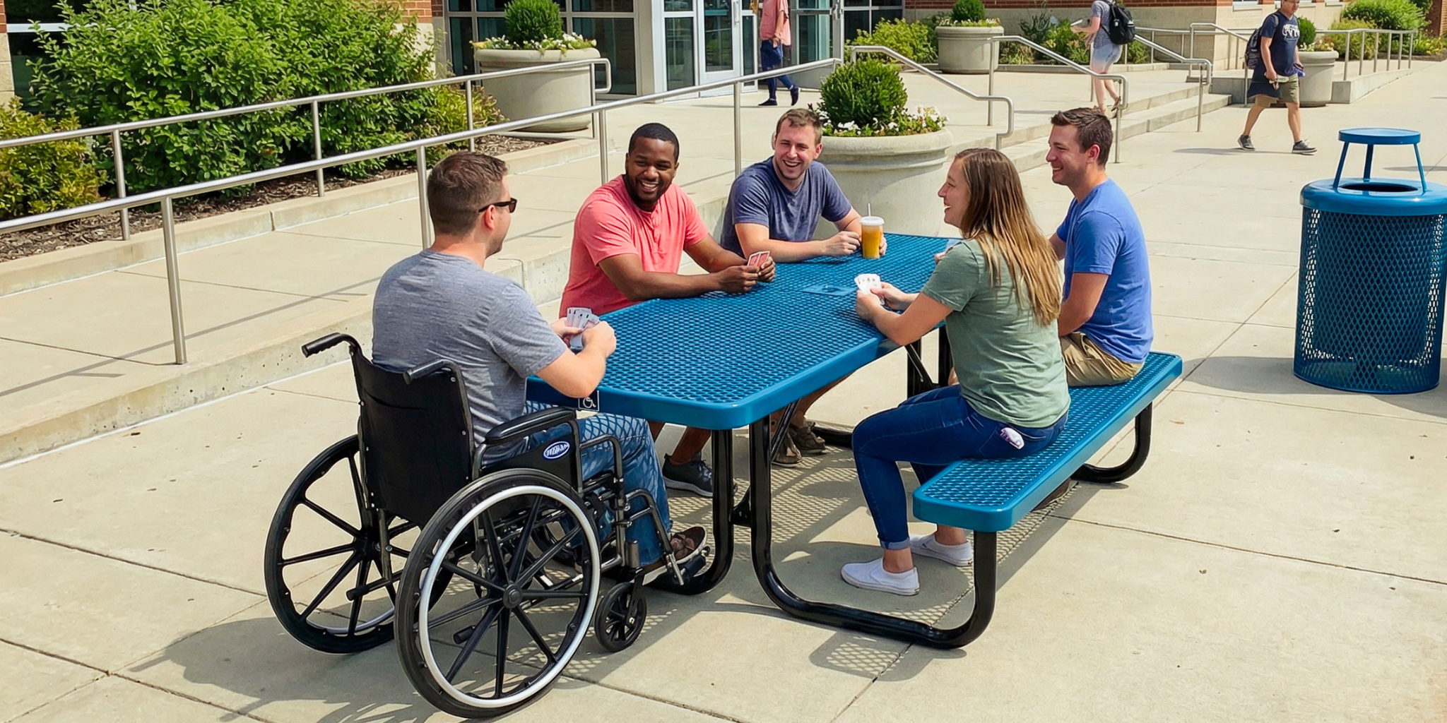 Wheelchair Accessible Seating | ADA Compliant Rectangle Picnic Tables ...