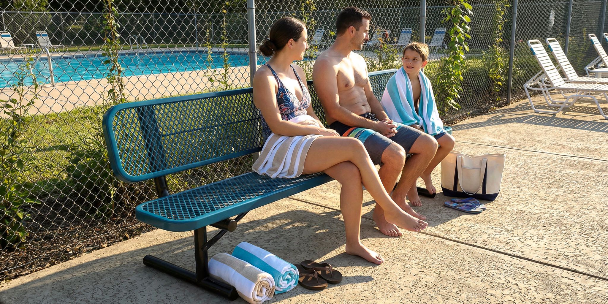 Portable Heavy-Duty Park Benches