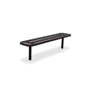 6' Brown Inground Expanded Metal Bench