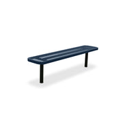 6' Dark Blue Inground Expanded Metal Bench