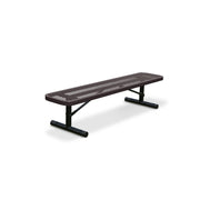6' Brown Portable Expanded Metal Bench