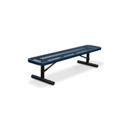 6' Dark Blue Portable Expanded Metal Bench