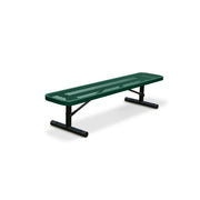 6' Green Portable Expanded Metal Bench