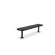 6' Black Surface Mount Expanded Metal Bench
