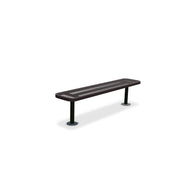 6' Brown Surface Mount Expanded Metal Bench
