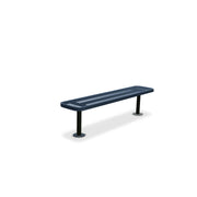 6' Dark Blue Surface Mount Expanded Metal Bench