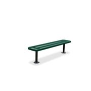 6' Green Surface Mount Expanded Metal Bench