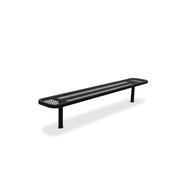 8' Black Inground Expanded Metal Bench