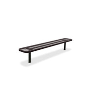 8' Brown Inground Expanded Metal Bench