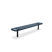 8' Dark Blue Inground Expanded Metal Bench