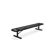 8' Black Portable Expanded Metal Bench