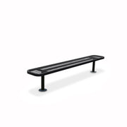 8' Black Surface Mount Expanded Metal Bench