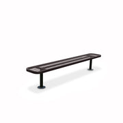 8' Brown Surface Mount Expanded Metal Bench