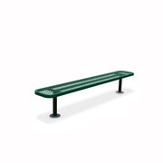 8' Green Surface Mount Expanded Metal Bench
