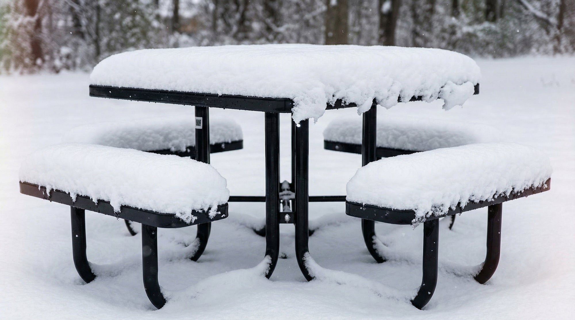 Black-Round-Expanded-Metal-Picnic-Table-All-Weather-Outdoor-Furniture